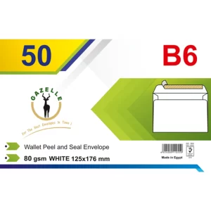 B6 White Wallet Peel and Seal