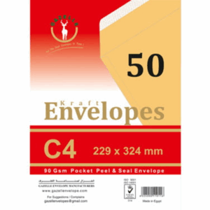 C4 Kraft Pocket Peel and Seal