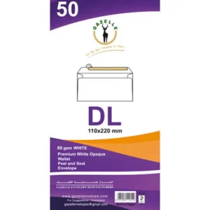 DL White Wallet Peel and Seal