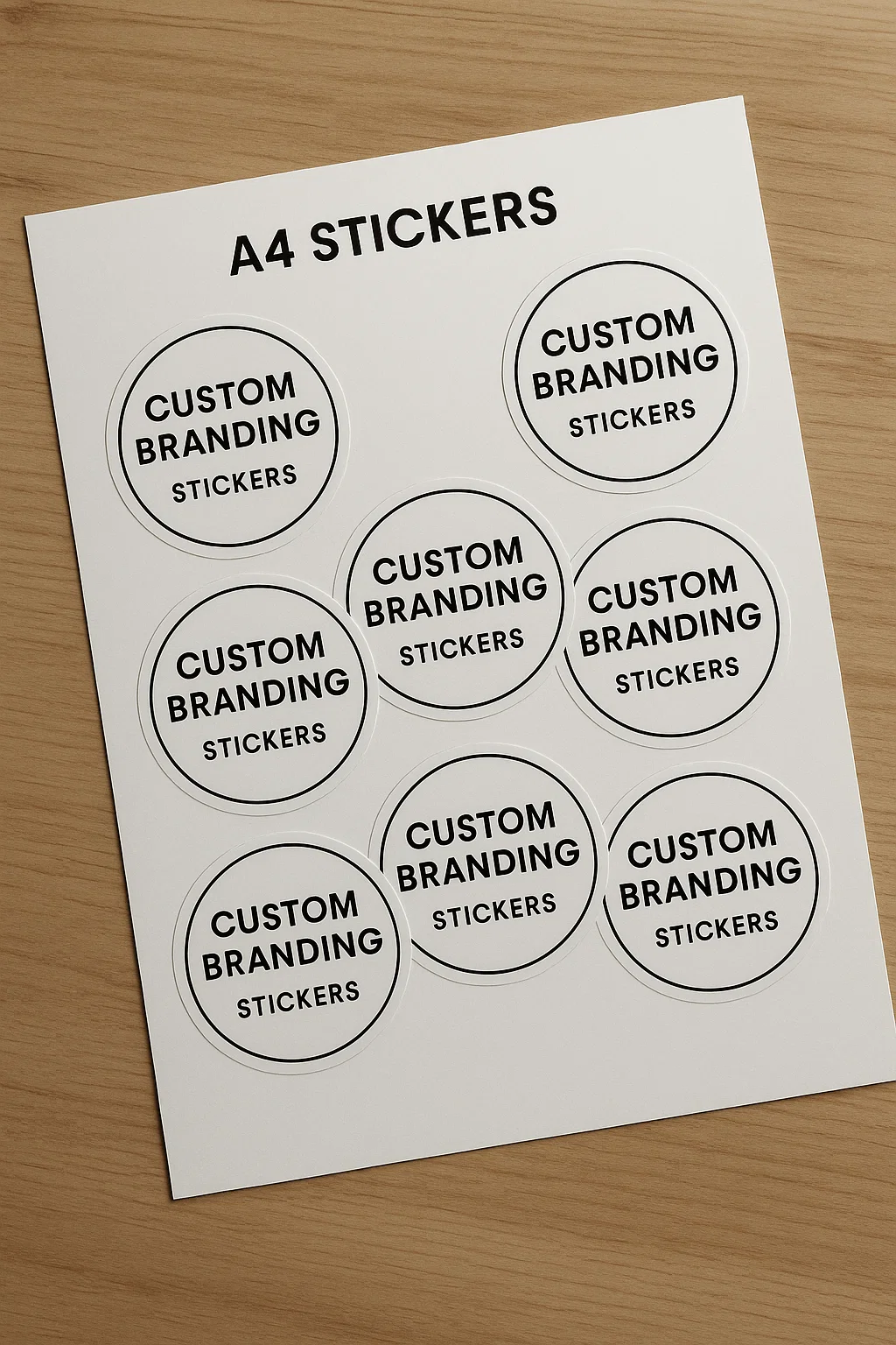 A4 stickers Custom Branding