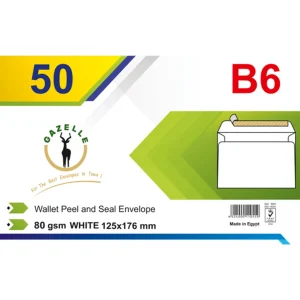 B6 White Wallet Peel and Seal