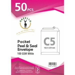 C5 White Pocket Peel and Seal